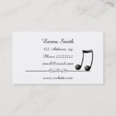 Carte De Visite Clé de violon (Dos)