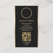 Carte De Visite Clé d'hypothèque minime Elegant Realtor Noir (Dos)