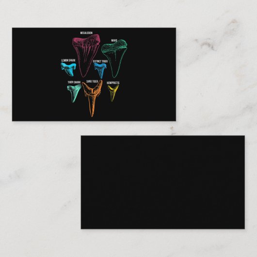 Carte De Visite Clé d'identité de la chasse aux dents de requin (Devant / Derrière)