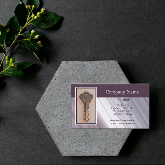 Carte de visite clé en acier