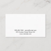 Carte De Visite Clé et paysage urbain (Dos)