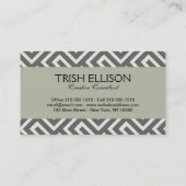 Carte De Visite Clé grecque classique Carré Motif Swirl (Dos)