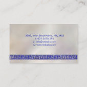 Carte De Visite Clé grecque - Grec méandre - Lapis Lazuli sur Pear (Dos)