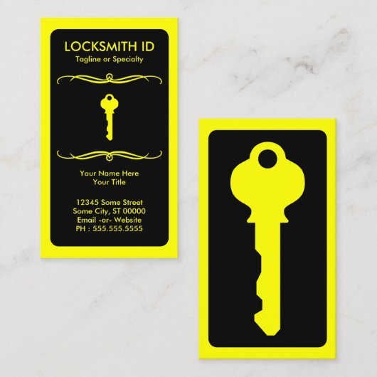 Carte De Visite clé mod (Devant / Derrière)