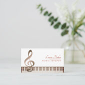 Carte De Visite Clé musicale élégante de clavier de piano de (Debout devant)