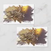 Carte De Visite Clé musicale treble et notes de chute voiture d'af (Devant / Derrière)