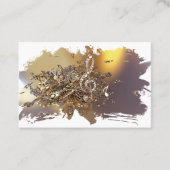 Carte De Visite Clé musicale treble et notes de chute voiture d'af (Devant)