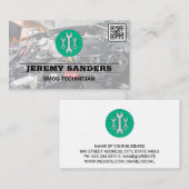 Carte De Visite Clé | Services Auto | Baie moteur | Code QR (Devant / Derrière)