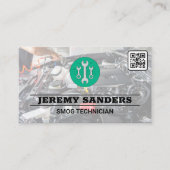 Carte De Visite Clé | Services Auto | Baie moteur | Code QR (Devant)