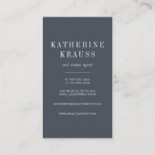 Carte De Visite Clé vintage | Immobilier vertical (Dos)