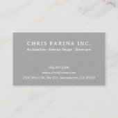 Carte De Visite Clean Architect's Business Card (Dos)