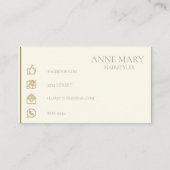 Carte De Visite Clean Cream Color Business Card (Dos)