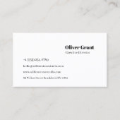 Carte De Visite Clean Minimalist Business Card (Devant)