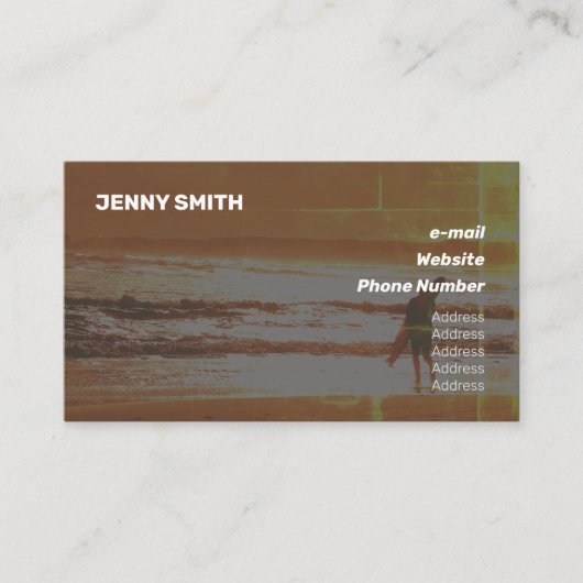 Carte De Visite Clean Orange Classic (Devant)