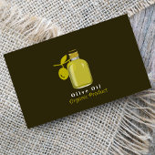 Carte De Visite Clean Simple Huile d'olive Produits bio Petit