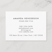 Carte De Visite Clean Simple QR Code promotionnel noir et blanc (Dos)