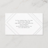 Carte de visite Clean White | Cadre Rectangle (Dos)
