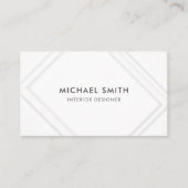 Carte de visite Clean White | Cadre Rectangle (Devant)