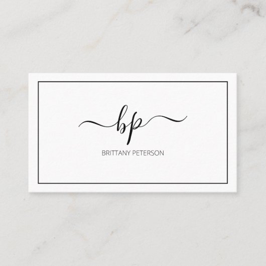 Carte De Visite Clean White Elegant Modern Professional (Devant)