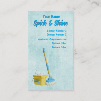 Carte De Visite Cleaner Cleaning Service Business Profile Card