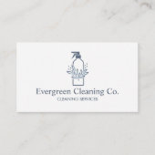 Carte De Visite Cleaner House Cleaning Service Modern QR Code (Devant)