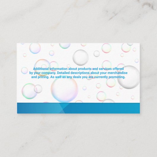 Carte De Visite Cleaner with Squeegee | Soap Bubbles (Dos)