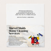 Carte De Visite Cleaning Lady Mopping | Bucket Cleaning Equipment (Extérieur déplié)