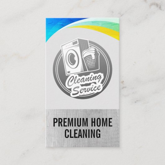 Carte De Visite Cleaning Laundry Services (Devant)