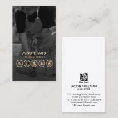 Carte De Visite Cleaning Service Faux Gold Icons Cleaner (Devant / Derrière)