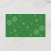 Carte De Visite Cleaning Service Green Professional (Dos)