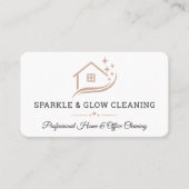 Carte De Visite Cleaning Service House Logo QR Code (Devant)