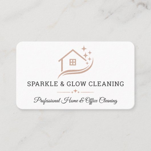 Carte De Visite Cleaning Service House Logo QR Code (Devant)
