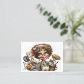 Carte De Visite Cleaning Service Housekeeping  Business Card (Debout devant)