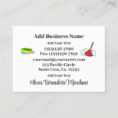 Carte De Visite Cleaning Service Housekeeping  Business Card (Dos)