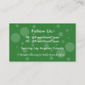 Carte De Visite Cleaning Service Professional (Dos)