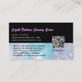 Carte De Visite Cleaning Service Supplies Modern QR Code (Dos)