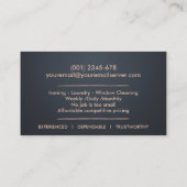 Carte De Visite Cleaning Services - Elegant Rose Gold  (Dos)