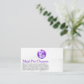 Carte De Visite Cleaning Services Logo | Washing Machine (Debout devant)