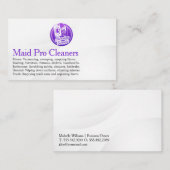 Carte De Visite Cleaning Services Logo | Washing Machine (Devant / Derrière)