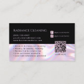 Carte De Visite Cleaning Services Supplies Modern QR Code (Dos)
