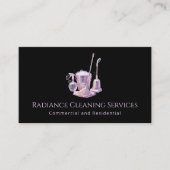 Carte De Visite Cleaning Services Supplies Modern QR Code (Devant)