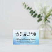 Carte De Visite Cleaning Supplies and House Keeping Service (Debout devant)