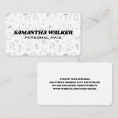 Carte De Visite Cleaning Tools Pattern | Maid Services (Devant / Derrière)