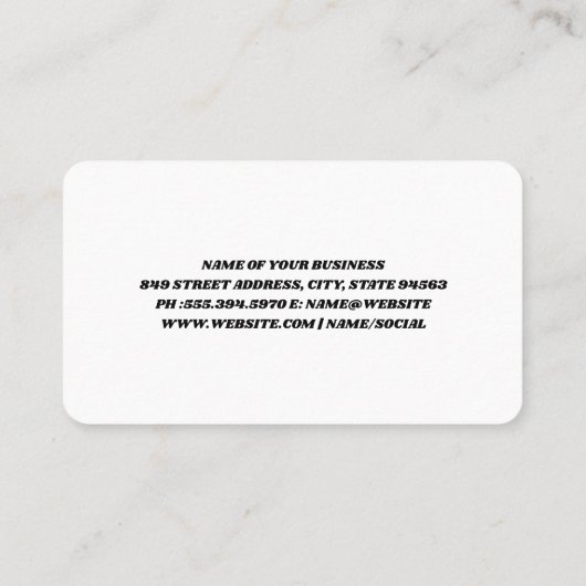 Carte De Visite Cleaning Tools Pattern | Maid Services (Dos)