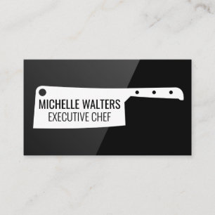 Carte De Visite Cleaver Knife   Black Gloss   Culinaire