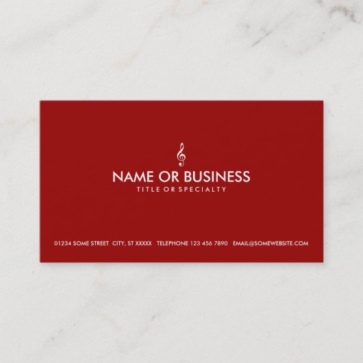 Carte De Visite clef triple simple (Devant)