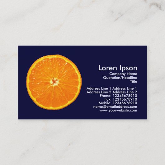 Carte De Visite Clementine - Bleu de marine (Devant)