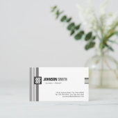 Carte De Visite Clergé / Prêtre - Creative Black White (Debout devant)