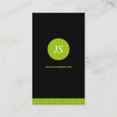 Carte De Visite Clergé / Prêtre - Vert pomme élégant (Dos)