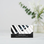 Carte De Visite Clés Clavier, Clavier Professionnel, Pianiste (Debout devant)